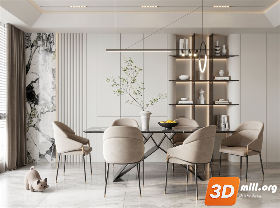 Dining Table Set Skp Files